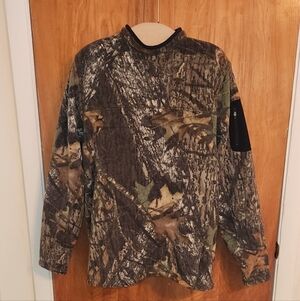 Men's L.L.Bean Camo Real Tree Sweater Fleece Pullover Size Large